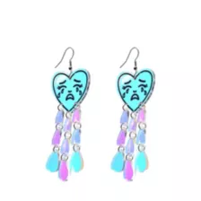 Iridescent Heart Tears Dangle Earrings at Spencer's