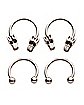 Multi-Pack Dragon Head Horseshoe Rings 4 Pack - 16 Gauge