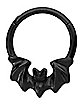 Black Bat Hinged Hoop Ring - 16 Gauge