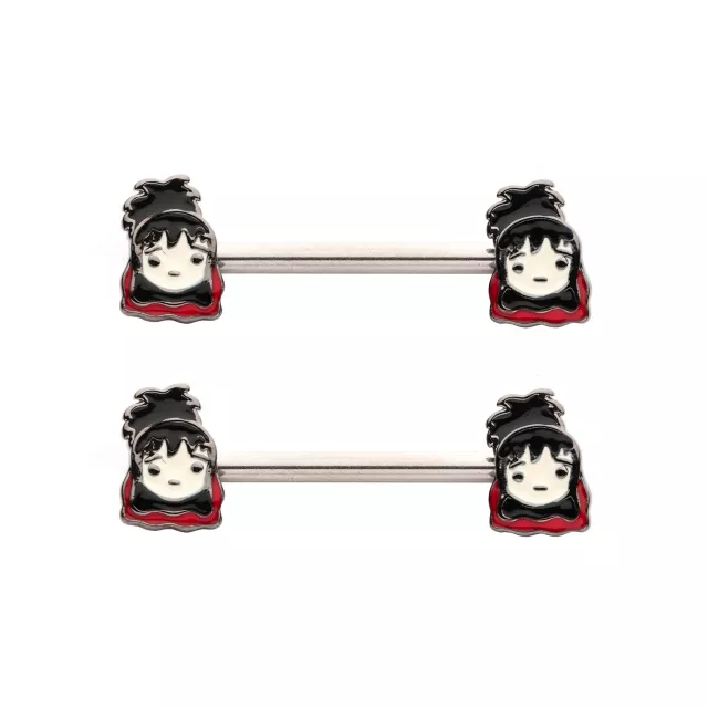 Lydia Nipple Barbells 14 Gauge - Beetlejuice at Spencer's