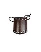 Brown Faux Leather Studded Cuff Bracelet