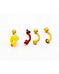 Multi-Pack Rubber Ducky Curved Barbells 4 Pack - 16 Gauge