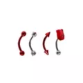 Multi-Pack CZ Red Devil Curved Barbells 4 Pack - 16 Gauge at Spencer's