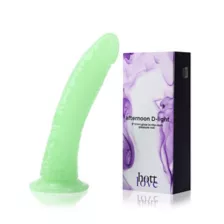 Afternoon D-Light Glow in the Dark Suction Cup Dildo Green 8 Inch - Hott Love Extreme at Spencer's