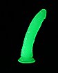 Afternoon D-Light Glow in the Dark Suction Cup Dildo Green 8 Inch - Hott Love Extreme
