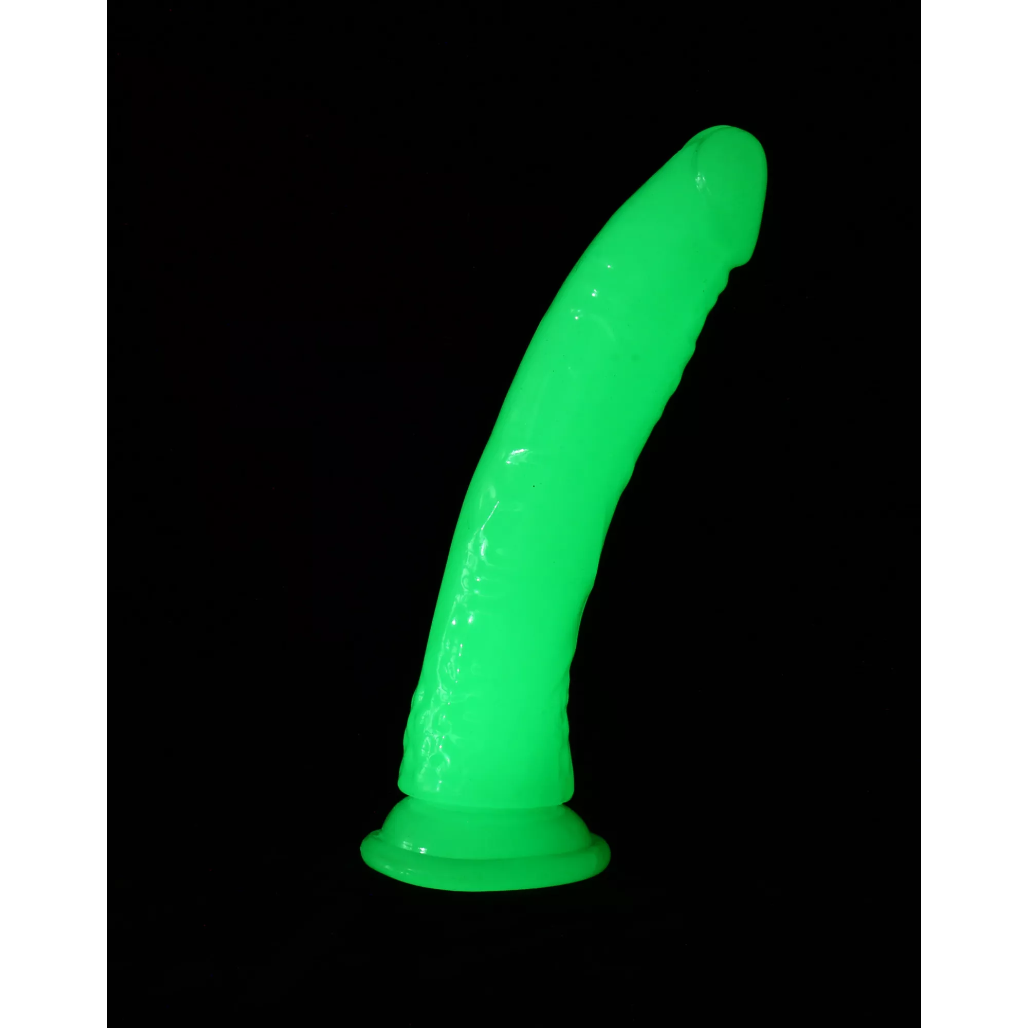 Afternoon D-Light Glow in the Dark Suction Cup Dildo Green 8 Inch - Hott Love Extreme at Spencer's