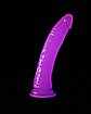 Afternoon D-Light Glow in the Dark Suction Cup Dildo Pink 8 Inch - Hott Love Extreme