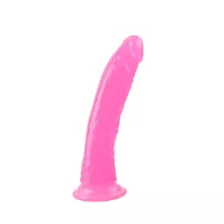 Afternoon D-Light Glow in the Dark Suction Cup Dildo Pink 8 Inch - Hott Love Extreme at Spencer's