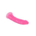 Afternoon D-Light Glow in the Dark Suction Cup Dildo Pink 8 Inch - Hott Love Extreme at Spencer's