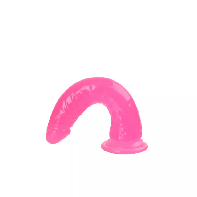 Afternoon D-Light Glow in the Dark Suction Cup Dildo Pink 8 Inch - Hott Love Extreme at Spencer's