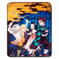 Characters Demon Slayer Reversible Fleece Blanket at Spencer's