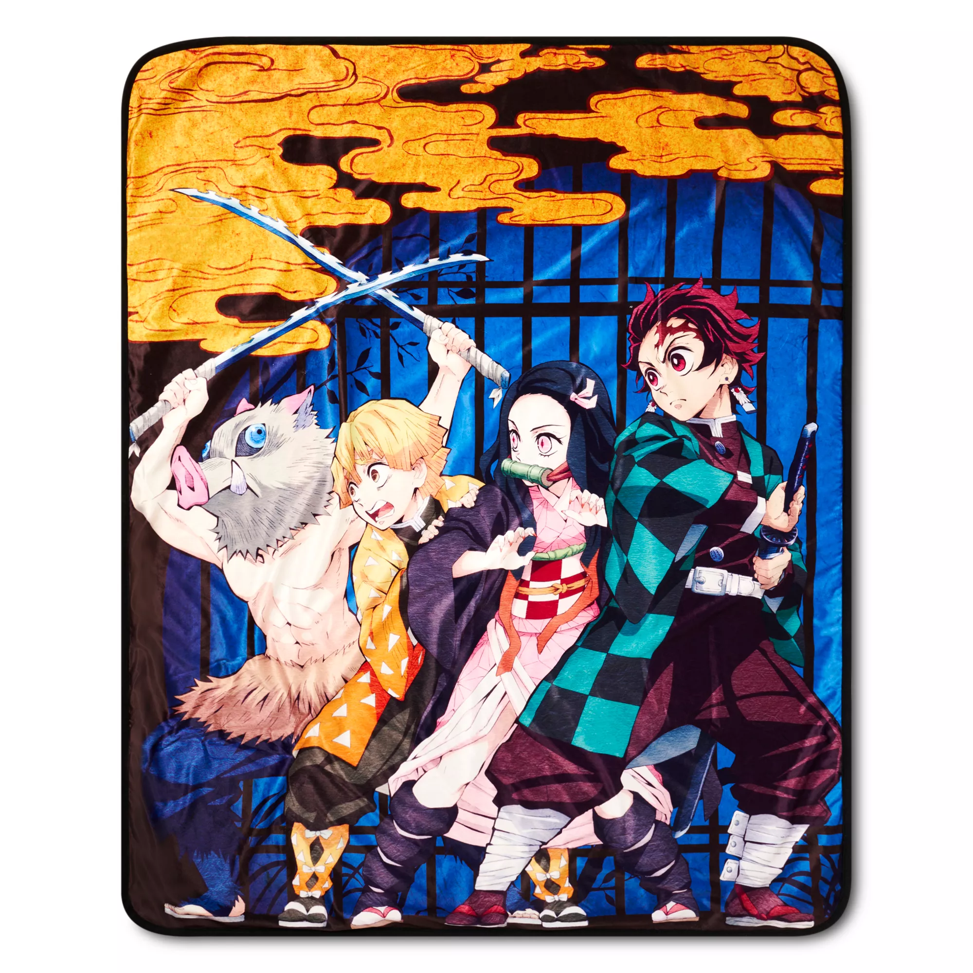 Characters Demon Slayer Reversible Fleece Blanket at Spencer's