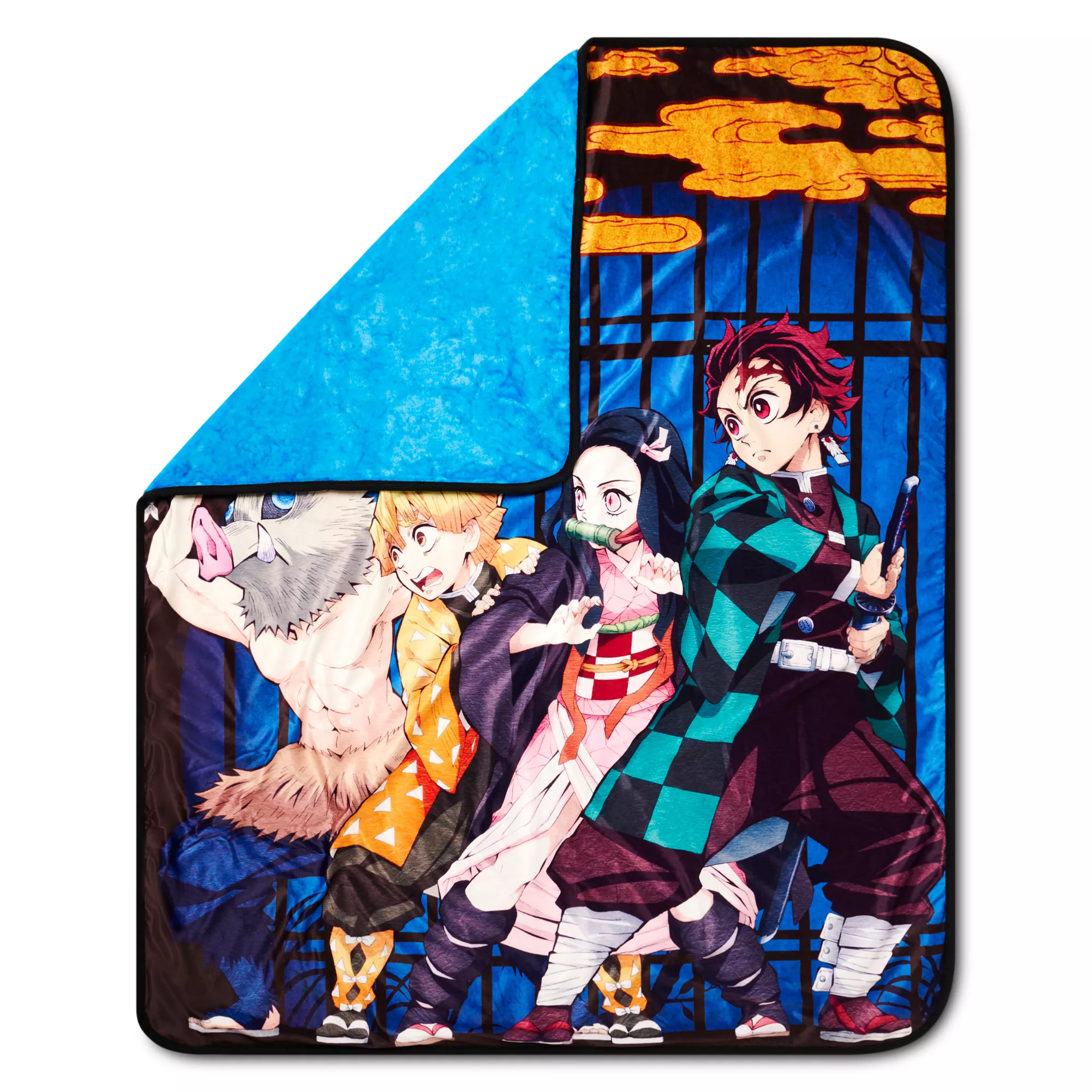 Characters Demon Slayer Reversible Fleece Blanket at Spencer's