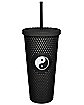 Textured Yin Yang Cup with Straw - 24 oz.