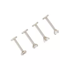 Multi-Pack Square and Oval CZ Titanium Labret Lip Rings 4 Pack - 16 Gauge at Spencer's