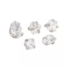 Labret Lip Ring with Extra CZ Balls - 16 Gauge at Spencer's