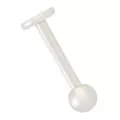 Labret Lip Ring with Extra CZ Balls - 16 Gauge at Spencer's