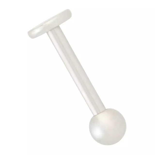Labret Lip Ring with Extra CZ Balls - 16 Gauge at Spencer's