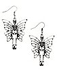 Skeleton Butterfly Dangle Earrings