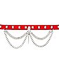 Double Chain Spiked Red Choker Necklace