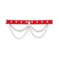 Double Chain Spiked Red Choker Necklace at Spencer's