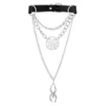 Triple Chain Spider and Web Choker Necklace at Spencer's