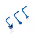 Multi-Pack Round CZ Blue Playboy L-Bend Nose Rings 3 Pack - 20 Gauge at Spencer's