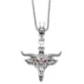 Red CZ Baphomet Pendant Chain Necklace at Spencer's