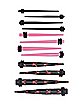 Multi-Pack Playboy Bunny Black and Pink Tapers - 6 Pair