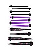 Multi-Pack Playboy Bunny Black and Purple Tapers - 6 Pair