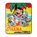 Ohana Double-Sided Fleece Blanket- Lilo & Stitch at Spencer's