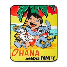Ohana Double-Sided Fleece Blanket- Lilo & Stitch at Spencer's
