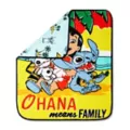 Ohana Double-Sided Fleece Blanket- Lilo & Stitch at Spencer's