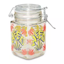 Weed Leaf Pattern Stash Jar - 10 oz. at Spencer's