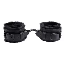 All Black Handcuffs - Pleasure Bound at Spencer's