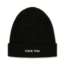 Fuck You Cuff Beanie Hat at Spencer's