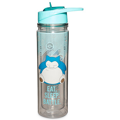Snorlax Eat Sleep Battle Water Bottle Pokémon - 18 oz. - Spencer's