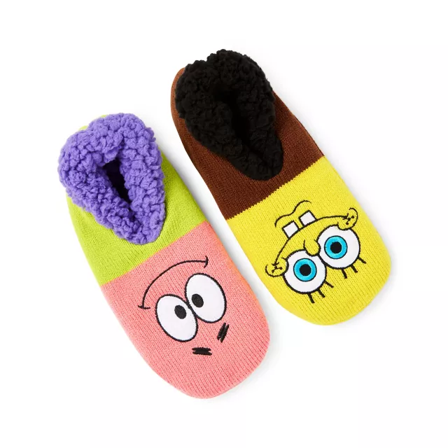 SpongeBob SquarePants and Patrick Star Slipper Socks at Spencer's