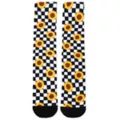 Black and White Sunflower Athletic Crew Socks at Spencer's