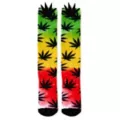 3D Tie Dye Weed Leaf Knee High Socks at Spencer's