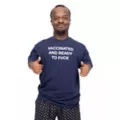 Navy Vaccinated and Ready T Shirt - Danny Duncan at Spencer's