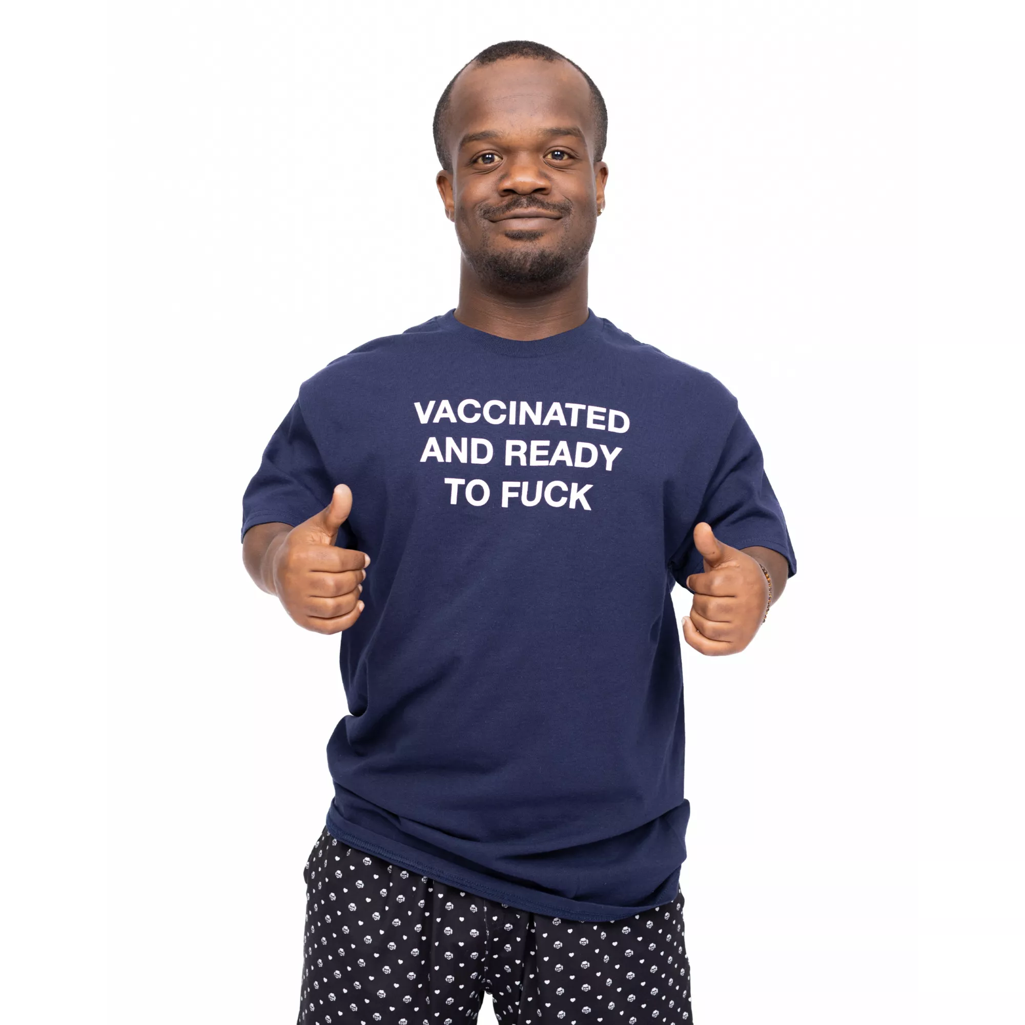 Navy Vaccinated and Ready T Shirt - Danny Duncan at Spencer's