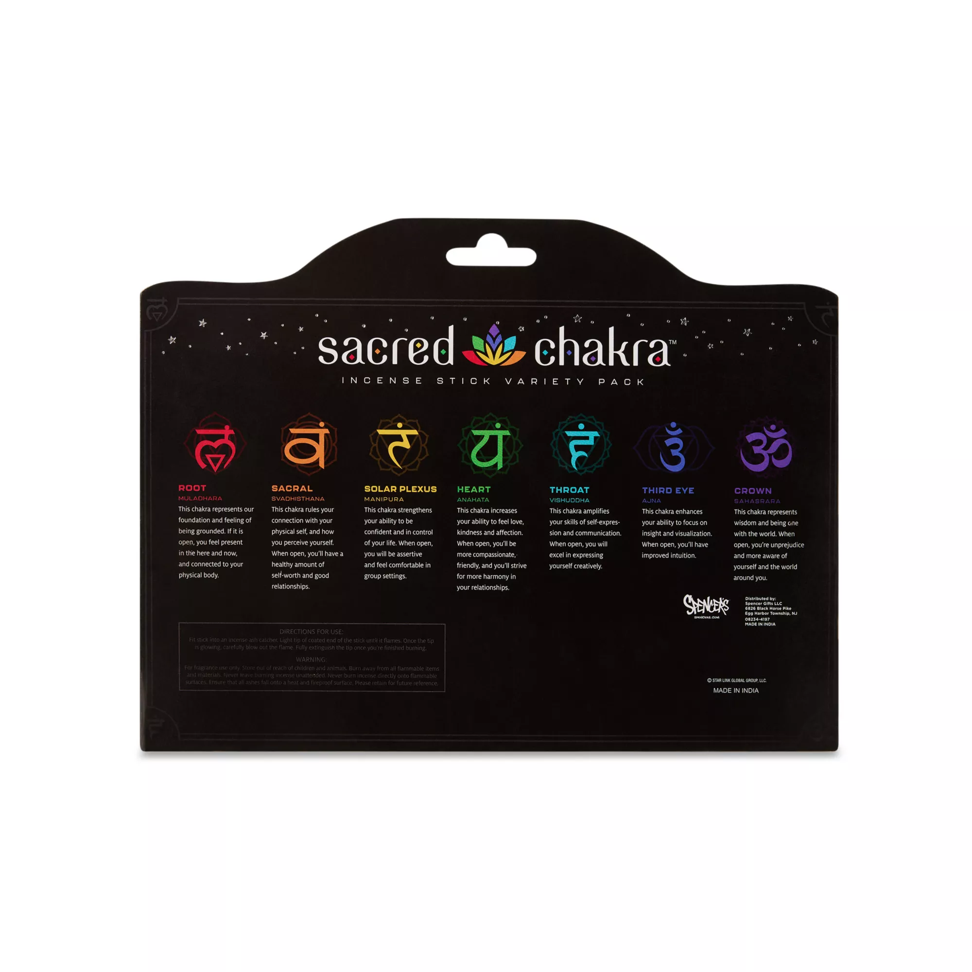 Sacred Chakra Variety Pack Incense - 70 Pack at Spencer's