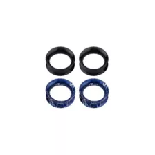 Black and Blue Splatter Tunnels - 2 Pair at Spencer's