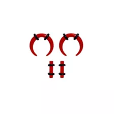 Multi-Pack Acrylic Red Pinchers and Plugs - 2 Pairs at Spencer's