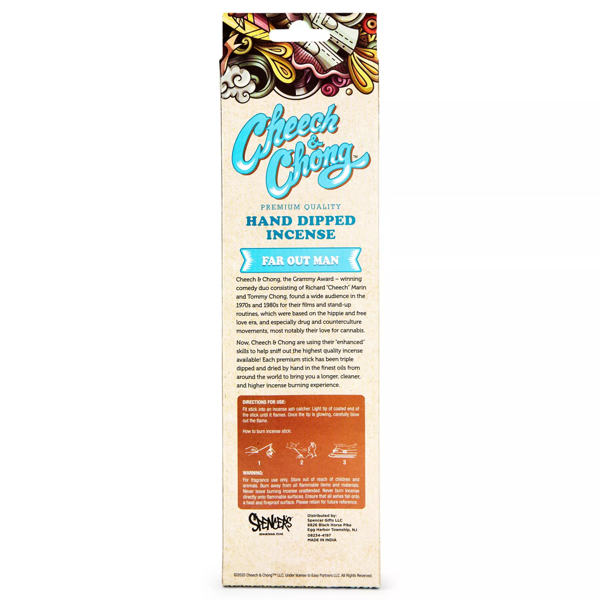 Far Out Man Incense Sticks 100 Pack - Cheech and Chong at Spencer's