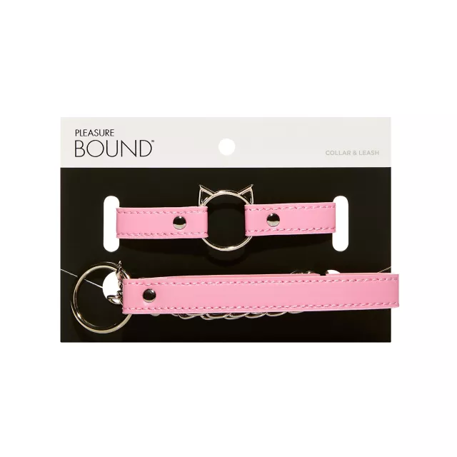 Kitty Collar with Leash - Pleasure Bound at Spencer's