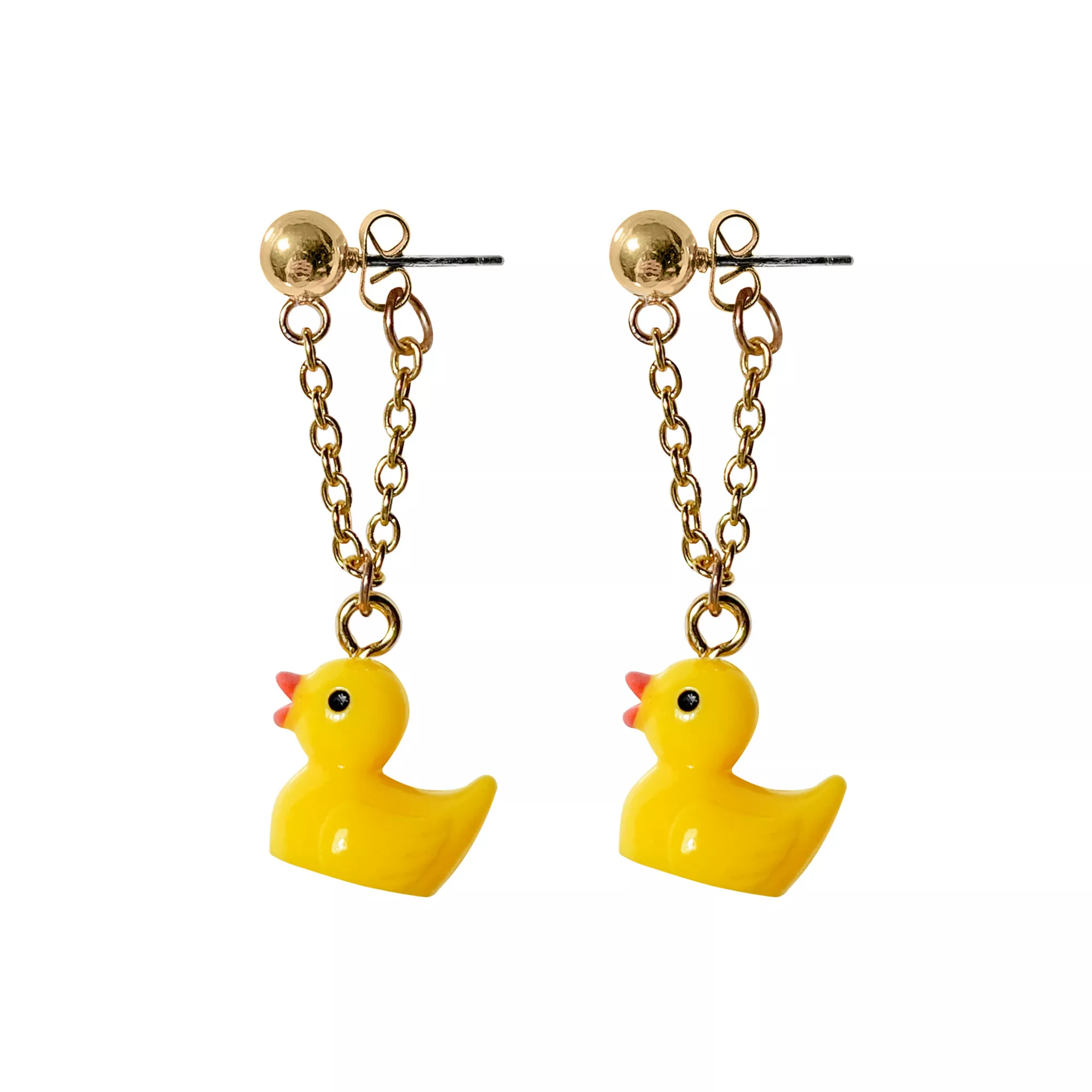 Rubber Ducky Stud Dangle Earrings at Spencer's