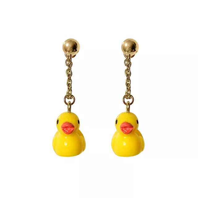 Rubber Ducky Stud Dangle Earrings at Spencer's