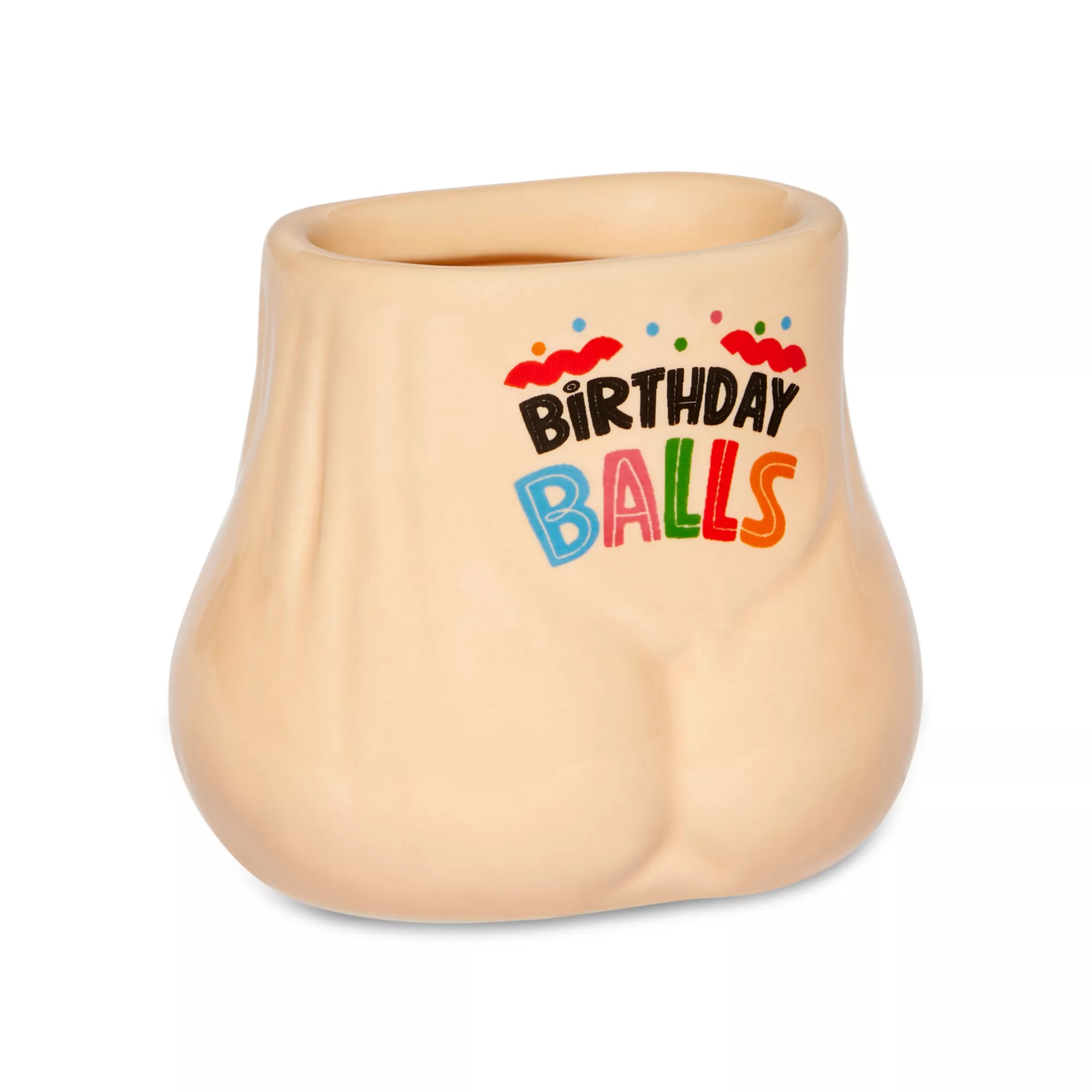 Molded Happy Birthday Balls Shot Glass - 1.5 oz.